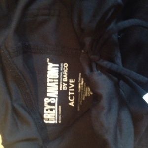 Greys Anatomy Black Scrub Pants Small Tall, ST